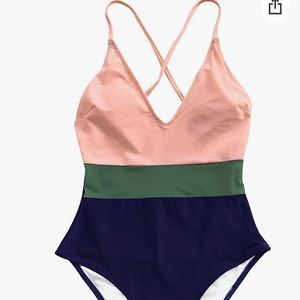 Color block swimsuit